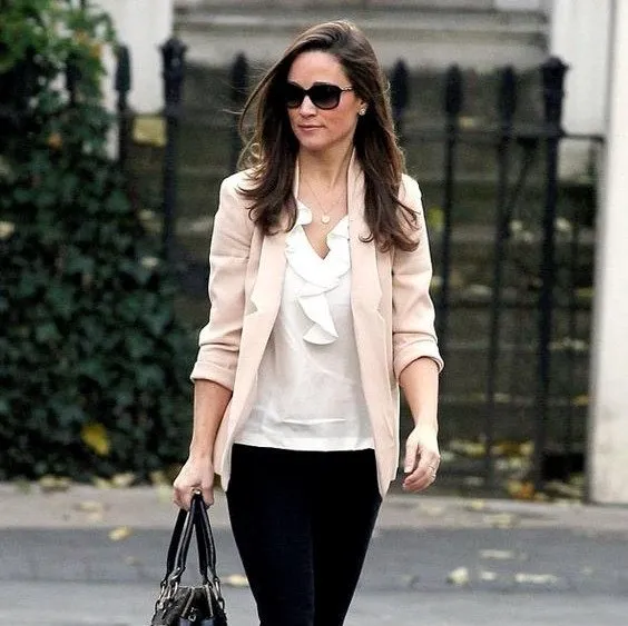 14K Gold Rimmed Monogram Necklace with Diamond-Pippa Middleton