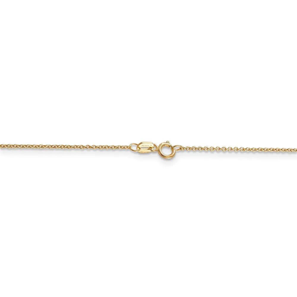 14k Yellow Gold & Rhodium 37mm Textured Butterfly Necklace