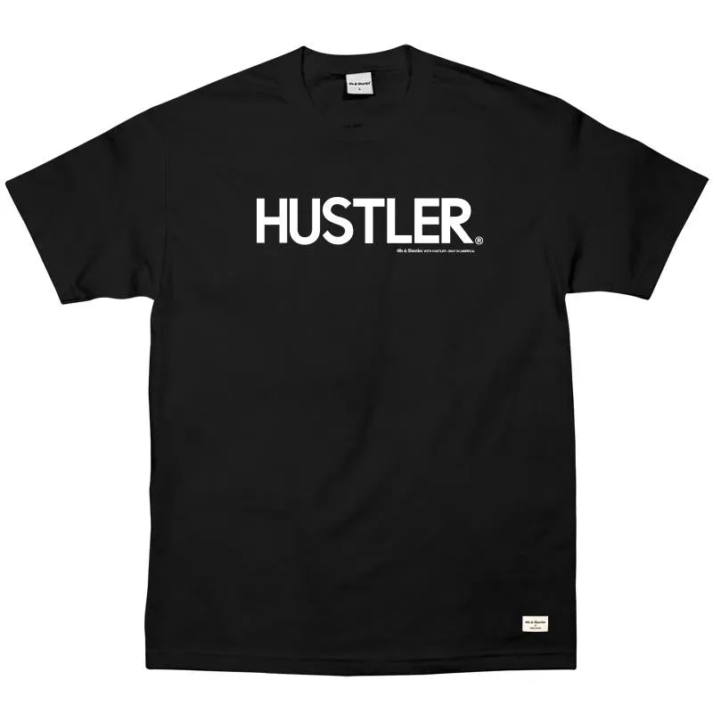 40s & Shorties Hustler Logo T-Shirt Tee Black.