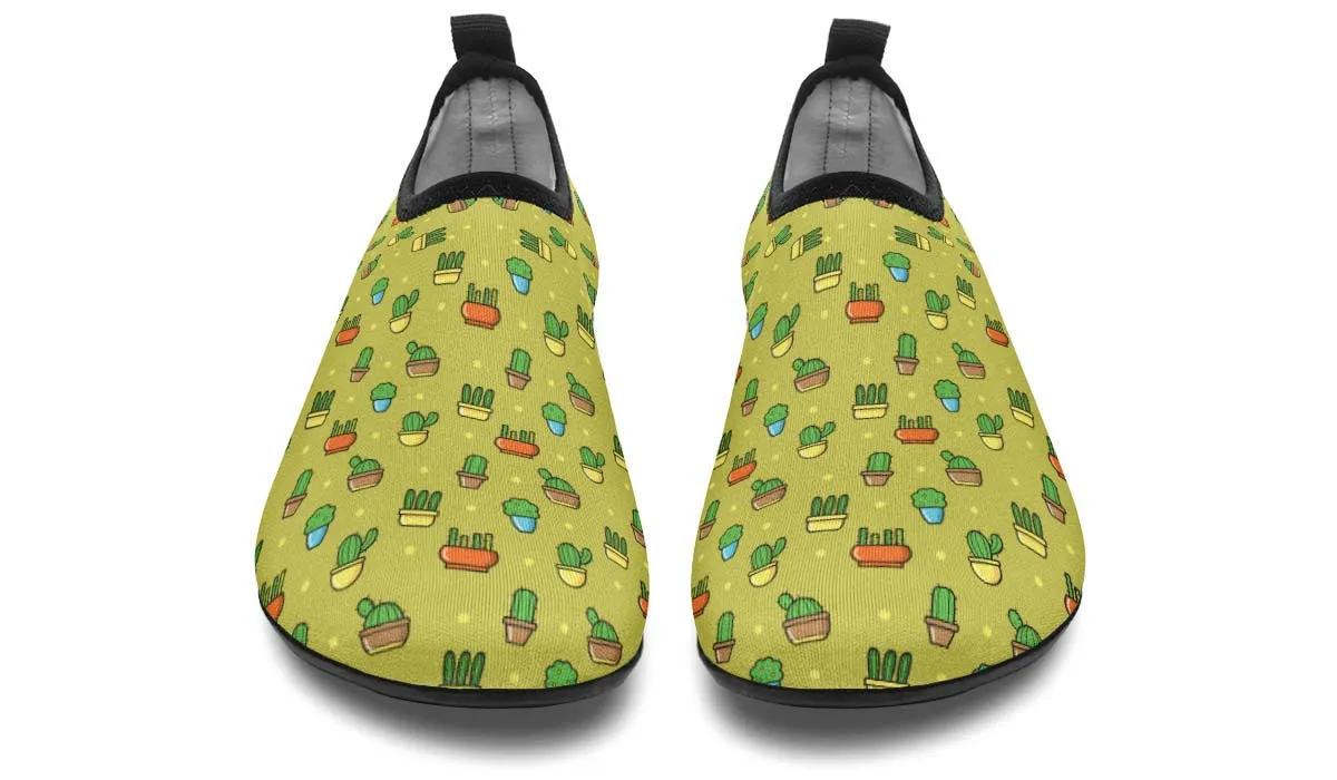 8 Bit Potted Plants Aqua Barefoot Shoes