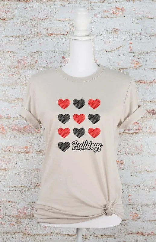 9 Heart Bulldogs Graphic Gameday Tee