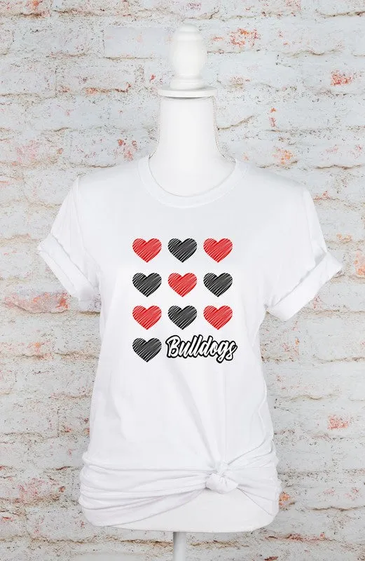 9 Heart Bulldogs Graphic Gameday Tee