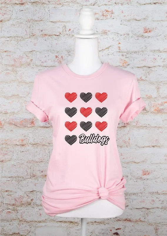 9 Heart Bulldogs Graphic Gameday Tee