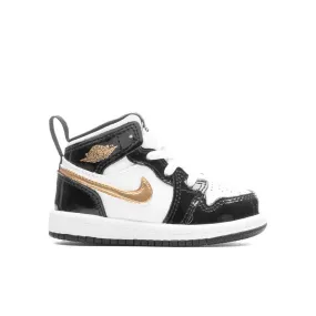 Air Jordan 1 Mid SE (TD) 'Black Gold' - Black/Metallic Gold/White