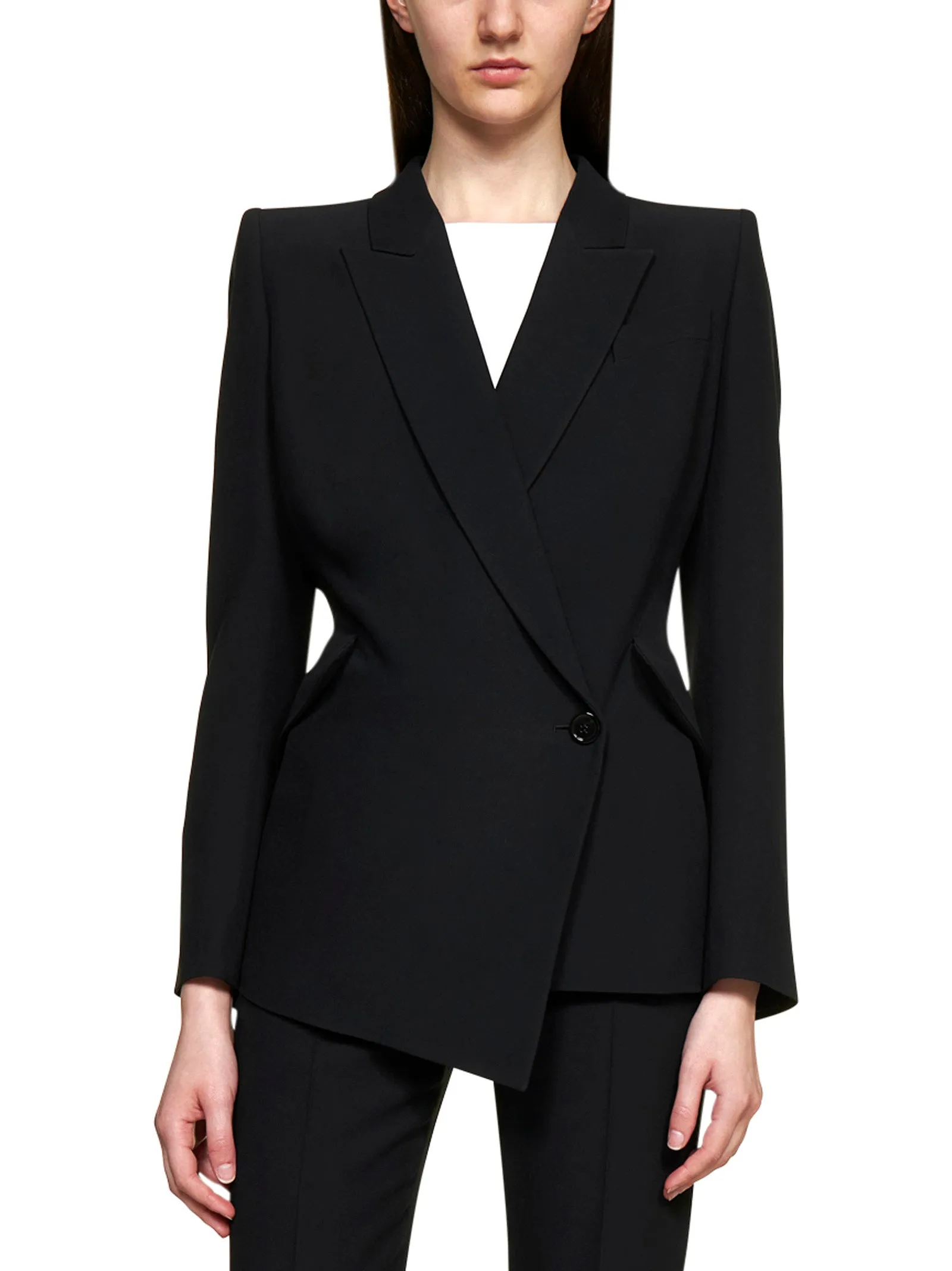 Alexander Mcqueen Asymmetric Blazer