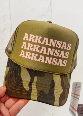 Arkansas Camo Trucker Hat