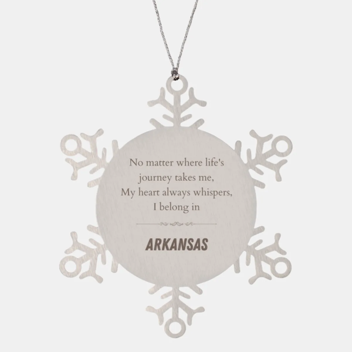 Arkansas State Gifts, No matter where life's journey takes me, my heart always whispers, I belong in Arkansas, Proud Arkansas Sn