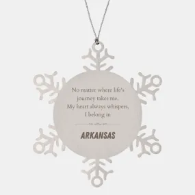 Arkansas State Gifts, No matter where life's journey takes me, my heart always whispers, I belong in Arkansas, Proud Arkansas Sn