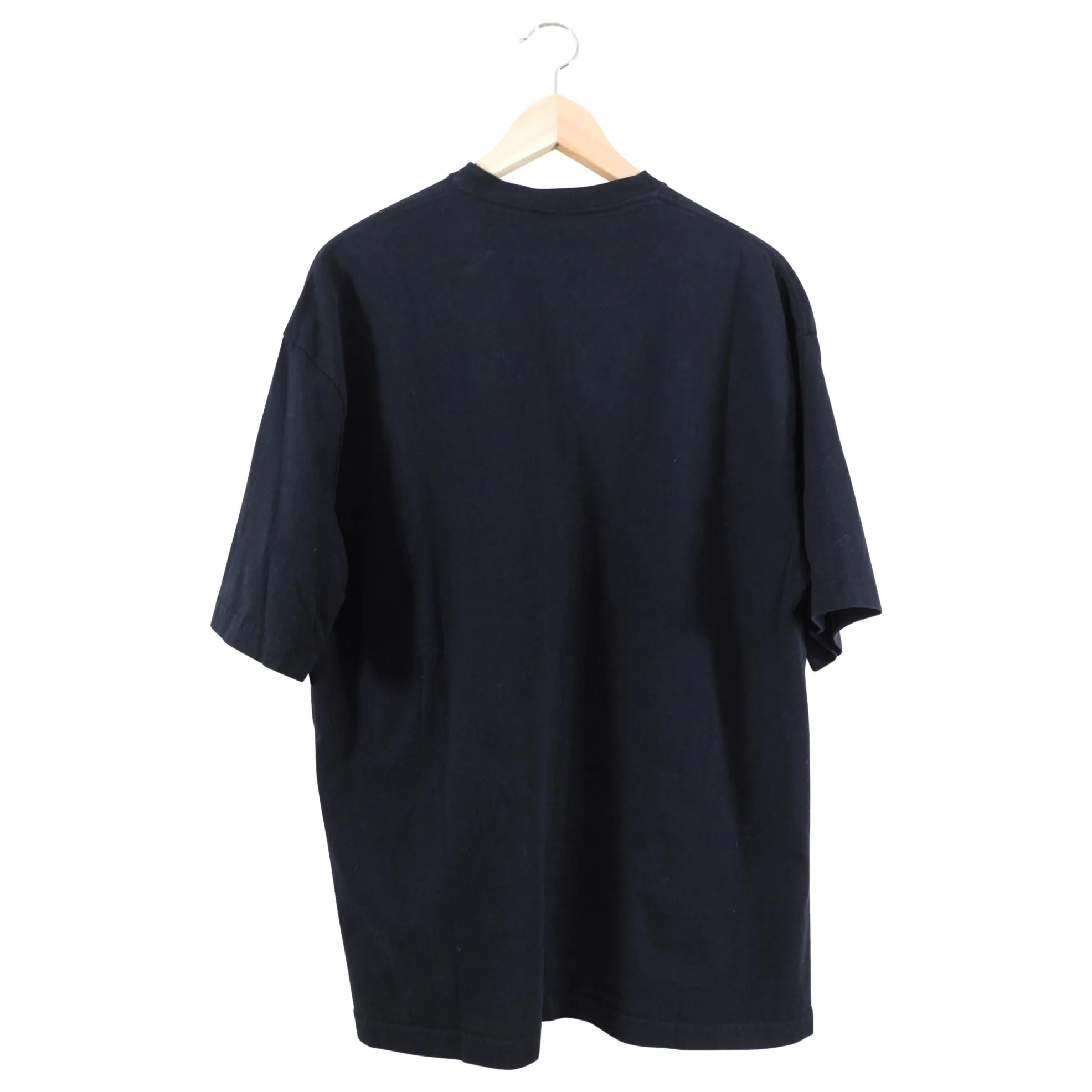 Balenciaga Black Tee with White Interlocking BB Logo - S / M / L