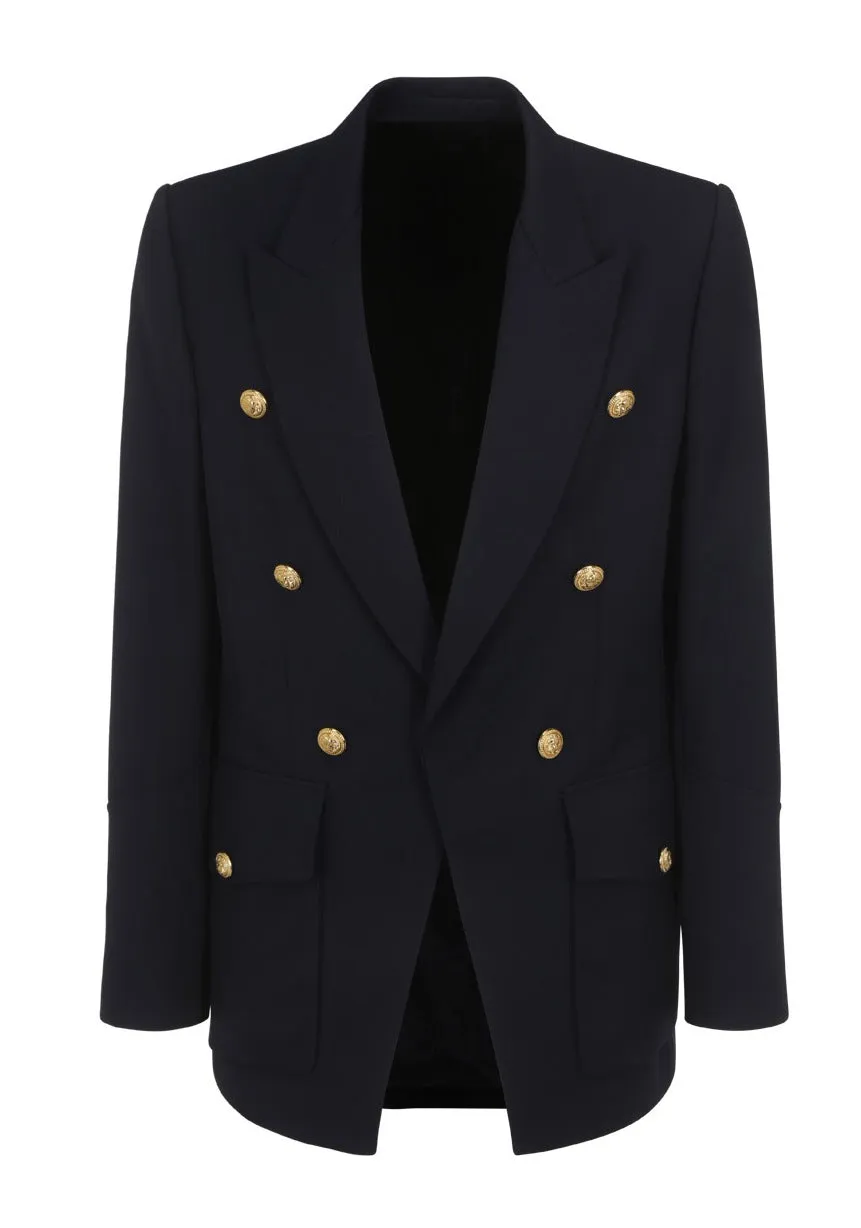 Balmain Six-Button Twill Blazer