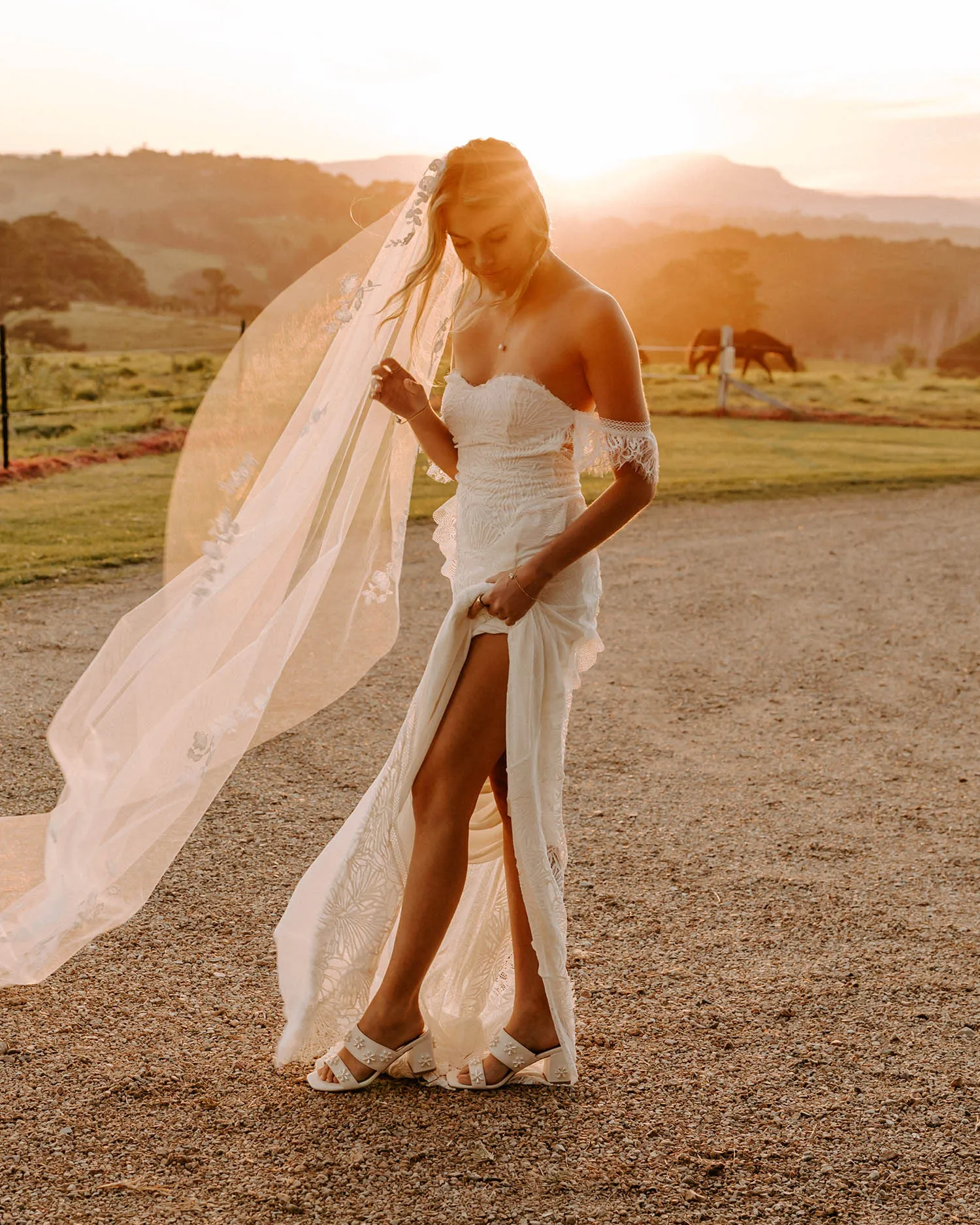 BLOOM MULES -  PEARL FLOWER IVORY BRIDAL SHOES