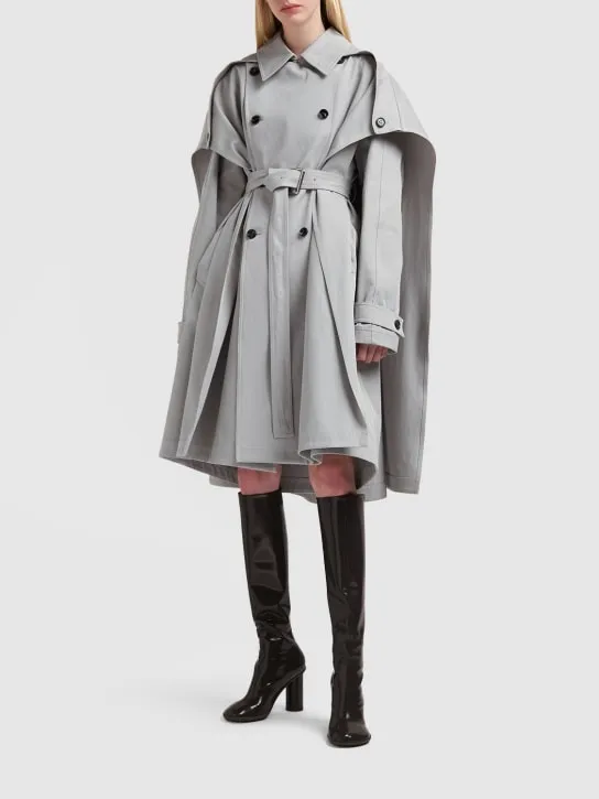 Bottega Veneta   Cotton canvas cape trench coat 