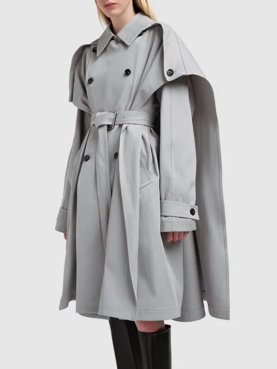 Bottega Veneta   Cotton canvas cape trench coat 