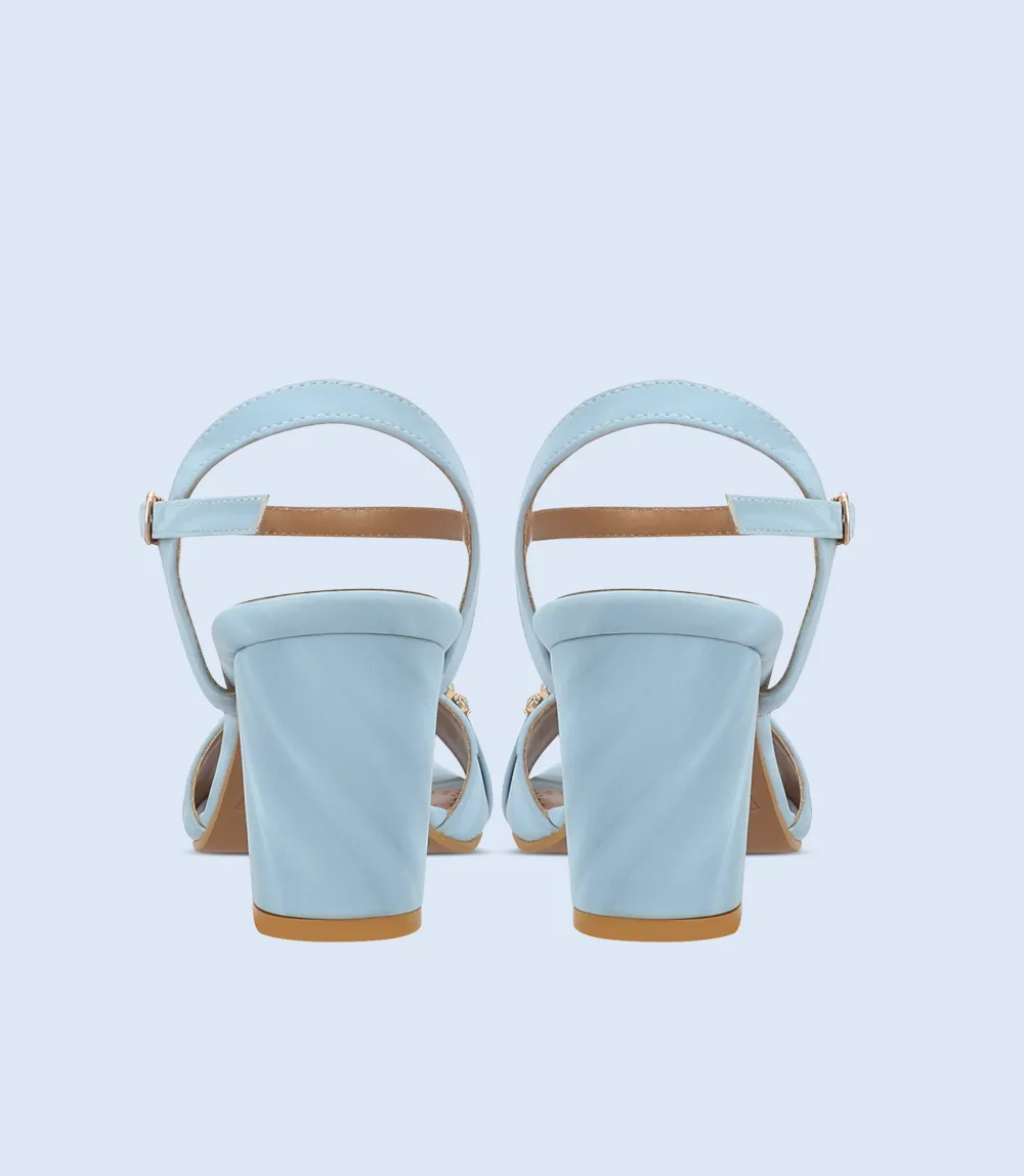 BW9347-LIGHT BLUE-Women Sandal Heel