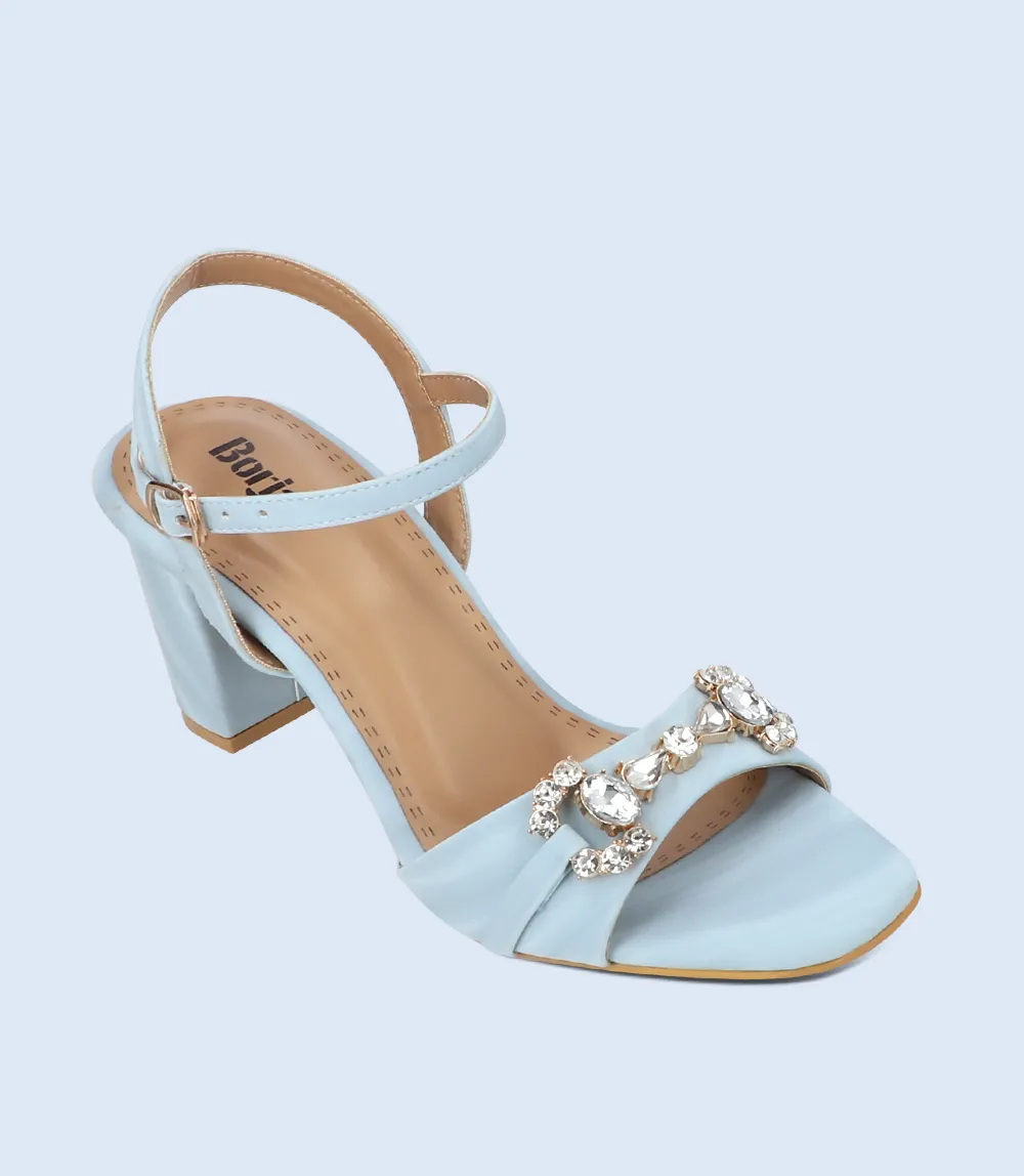 BW9347-LIGHT BLUE-Women Sandal Heel