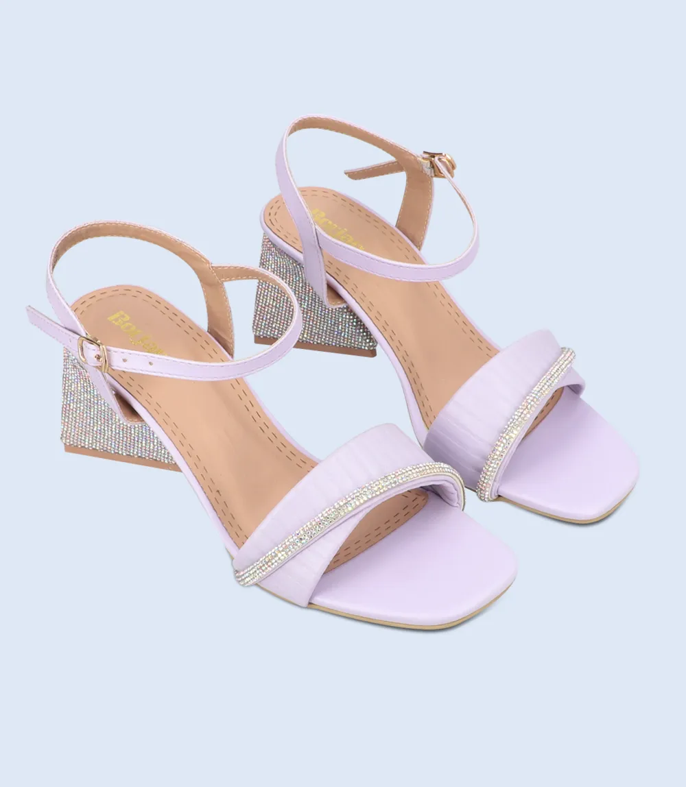 BW9662-PURPLE-Women Sandal Heels