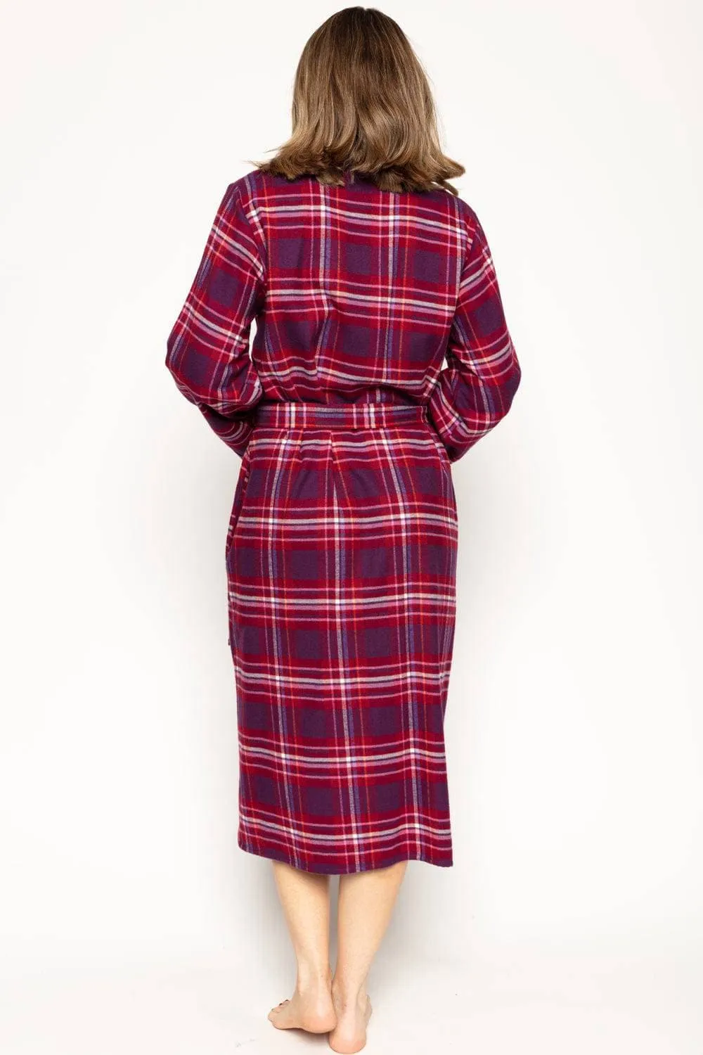 Clarissa Check Long Dressing Gown