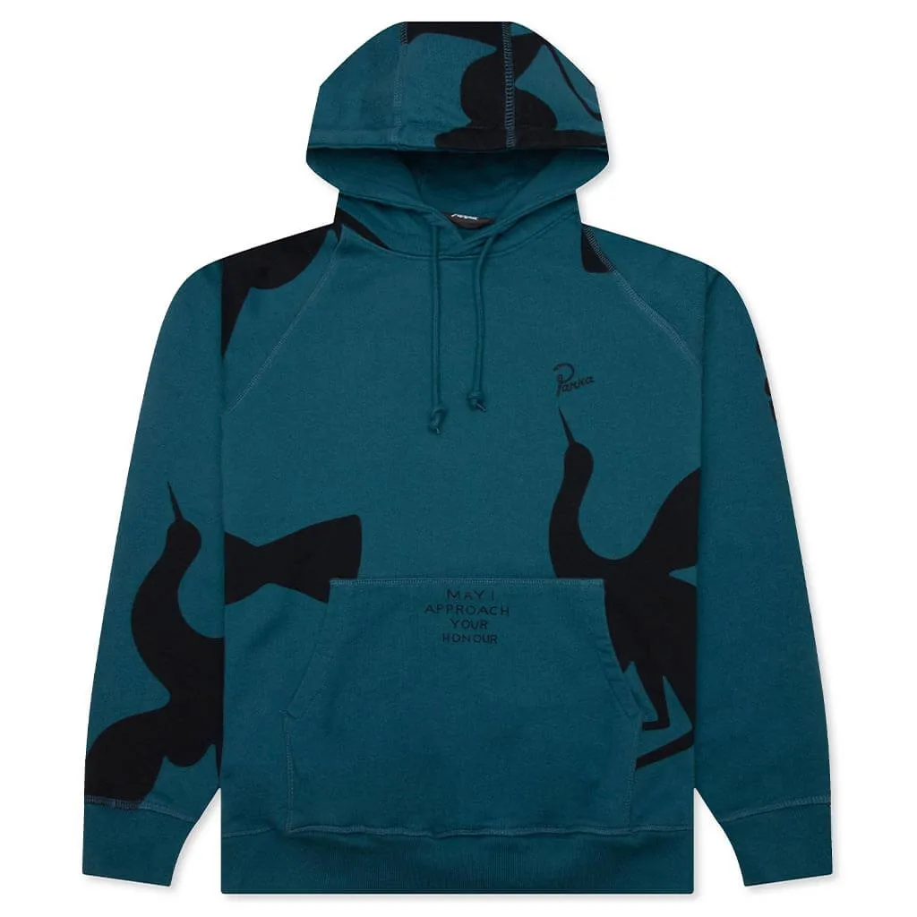 Clipped Wings Hooded Sweatshirt - Deep Sea Green