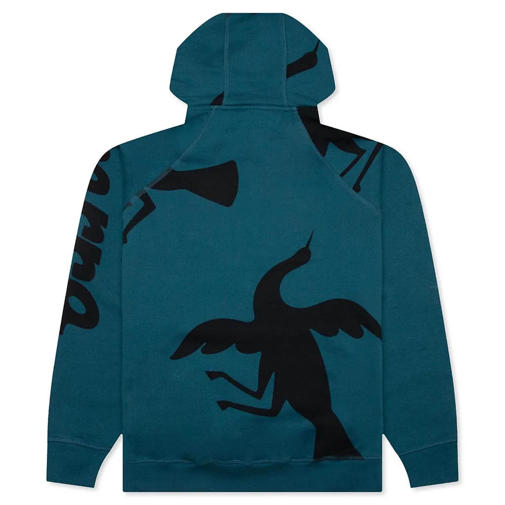 Clipped Wings Hooded Sweatshirt - Deep Sea Green