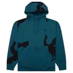 Clipped Wings Hooded Sweatshirt - Deep Sea Green