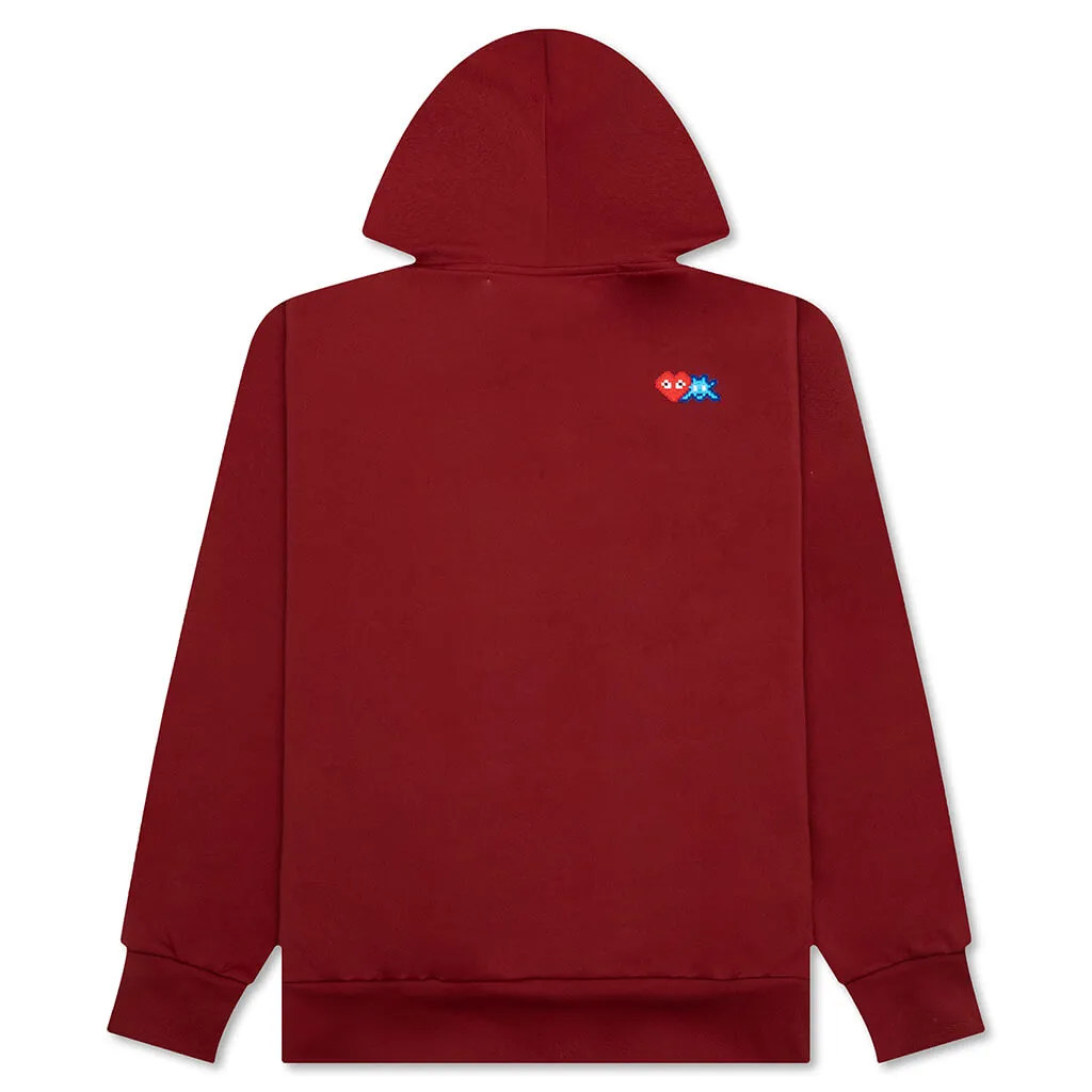 Comme des Garcons PLAY x the Artist Invader Full-Zip Hoodie - Burgundy