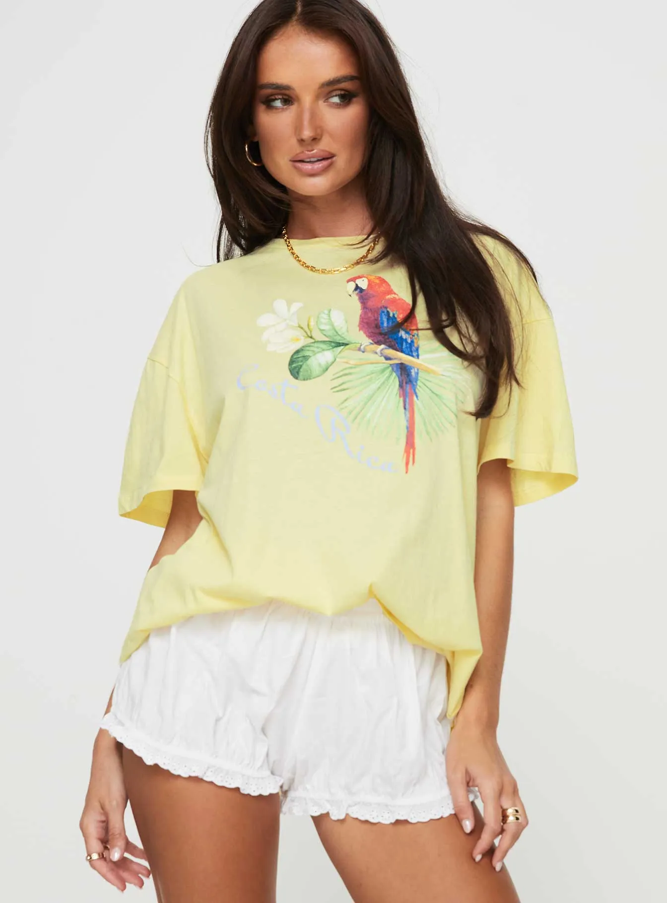 Costa Rica Oversized Tee Yellow