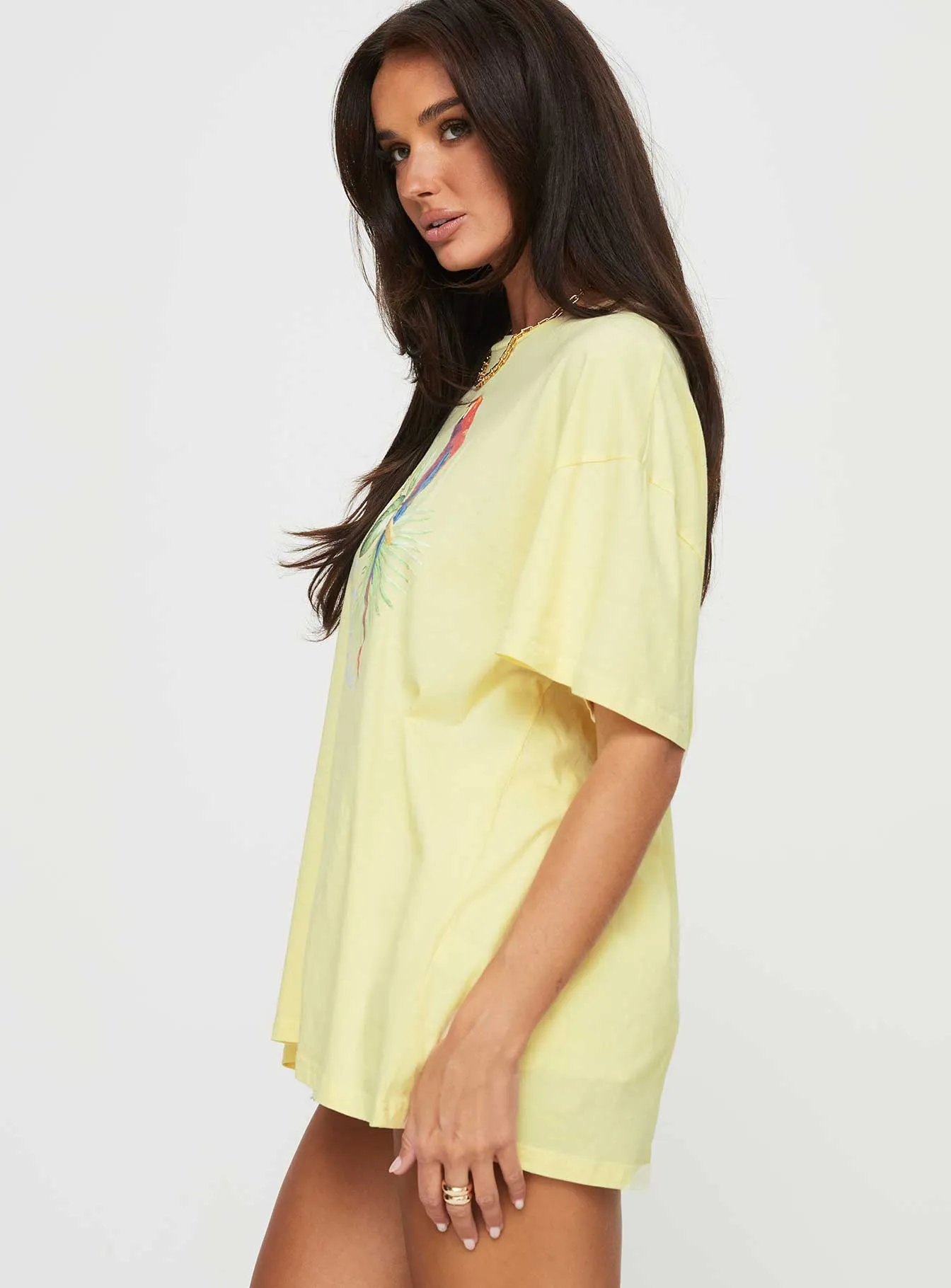 Costa Rica Oversized Tee Yellow