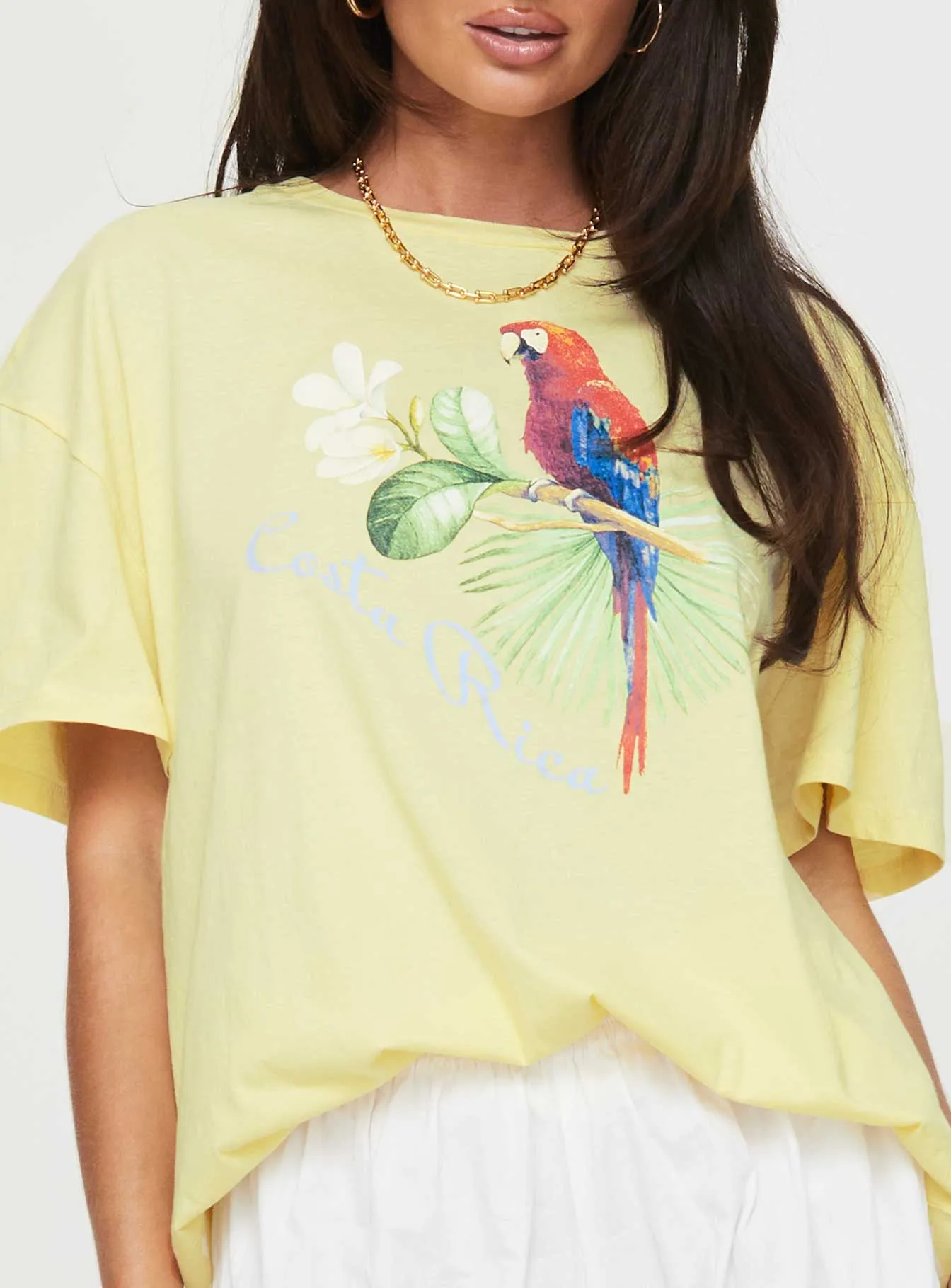 Costa Rica Oversized Tee Yellow