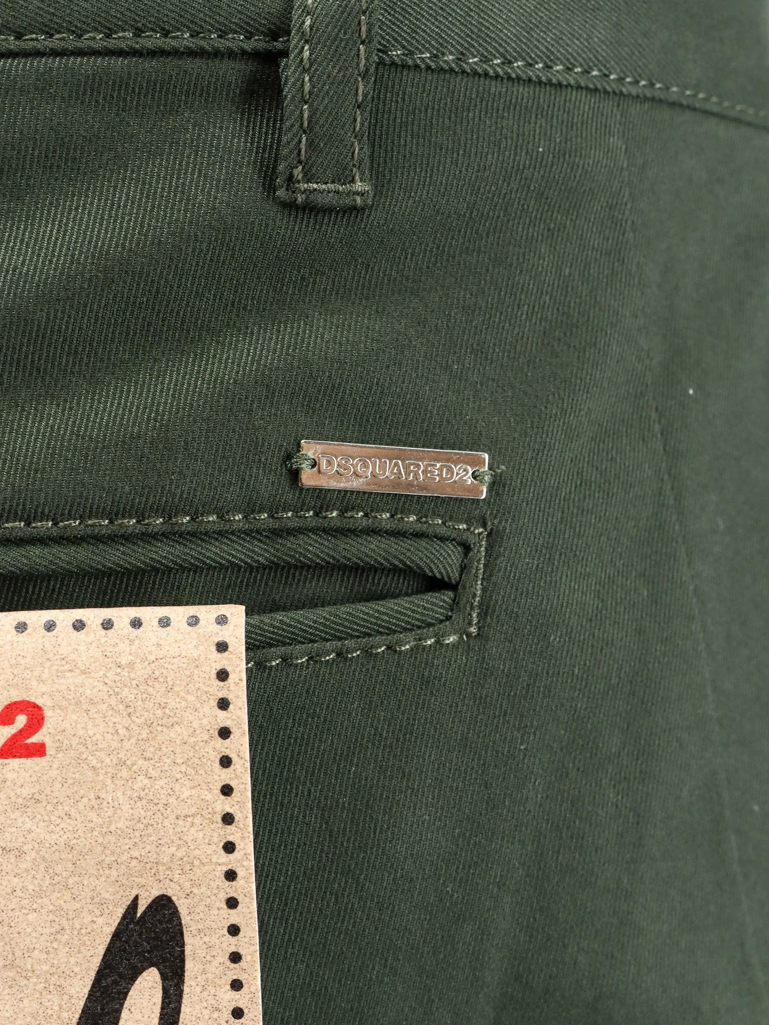 Cotton cargo trouser with logo patch