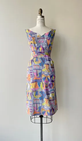 Cubists Cotton Dress | 1950s