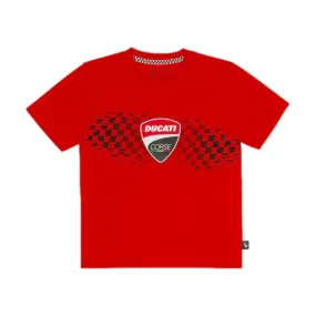 Ducati KID'S TEE DC24KA07 T-Shirt Bambino con Logo Ducati Corse Rossa