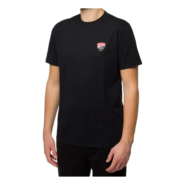 Ducati MEN'S TEE DC32MA01 T-Shirt Con Logo in Gomma Stampa Nero