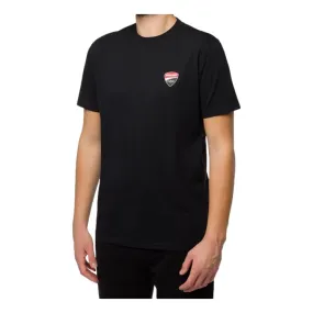 Ducati MEN'S TEE DC32MA01 T-Shirt Con Logo in Gomma Stampa Nero