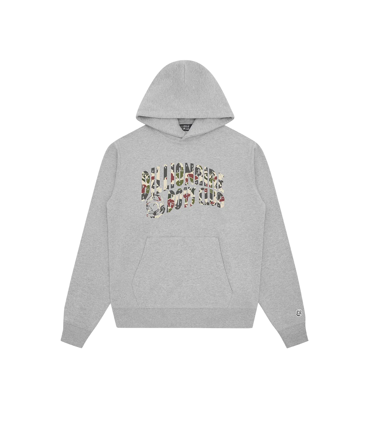 DUCK CAMO ARCH LOGO POPOVER HOOD - HEATHER GREY