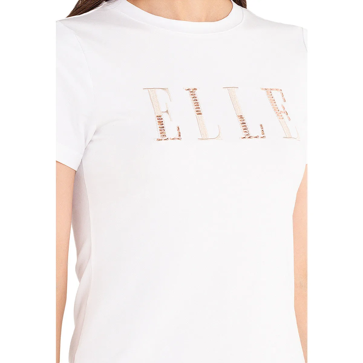 ELLE Active Rhinestone Logo Tee