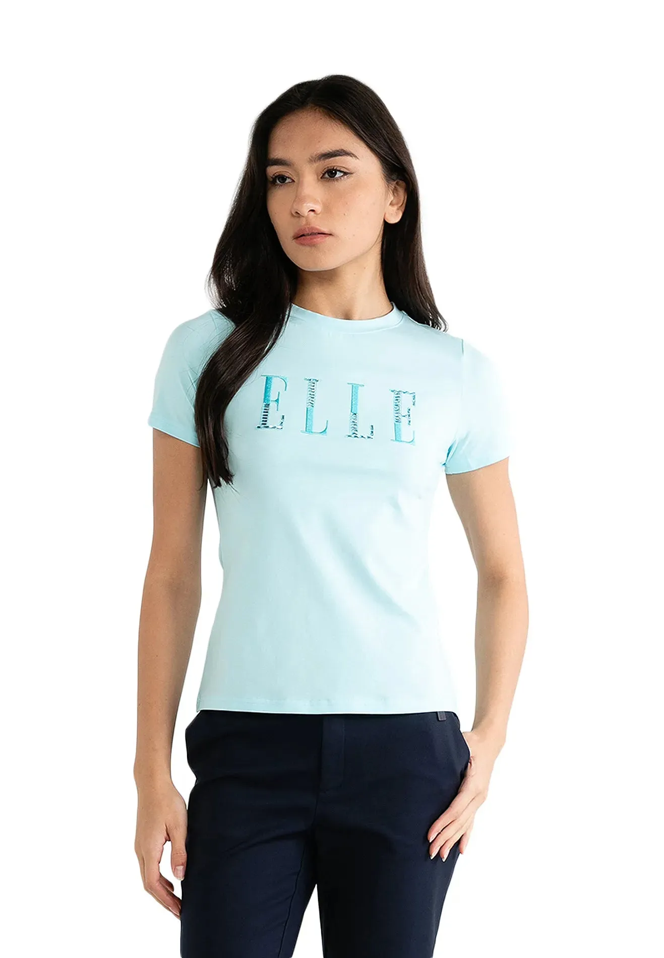 ELLE Active Rhinestone Logo Tee