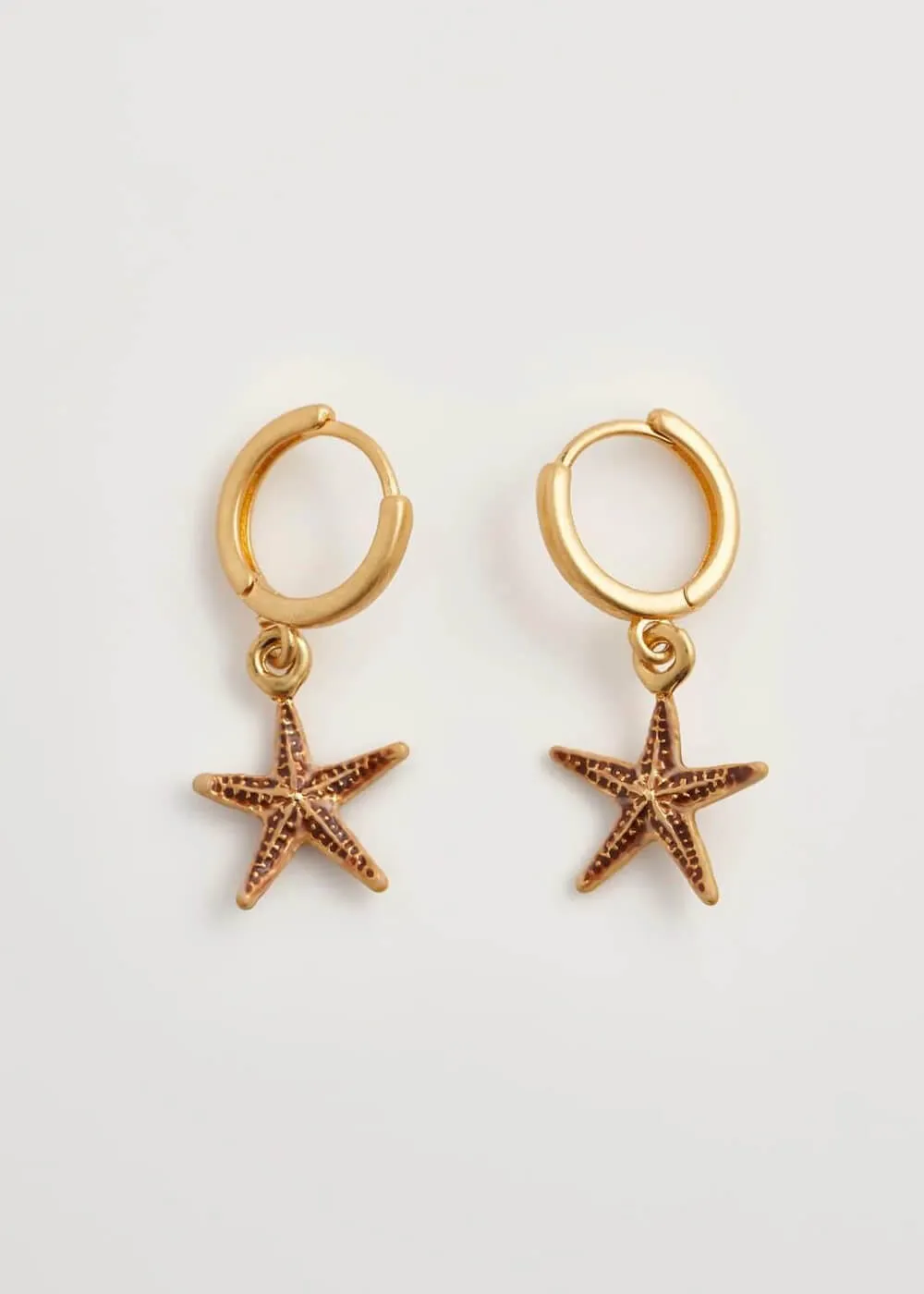 Fable England Starfish Huggie Hoops Earrings