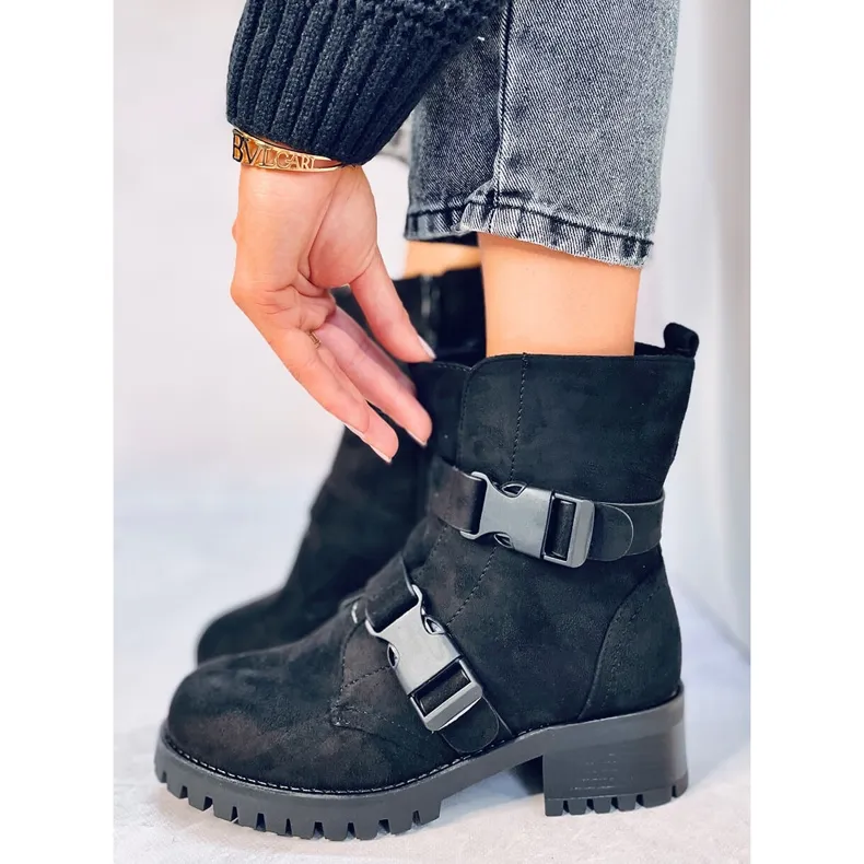 Falko Black military boots