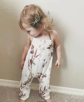 Fall floral pant romper