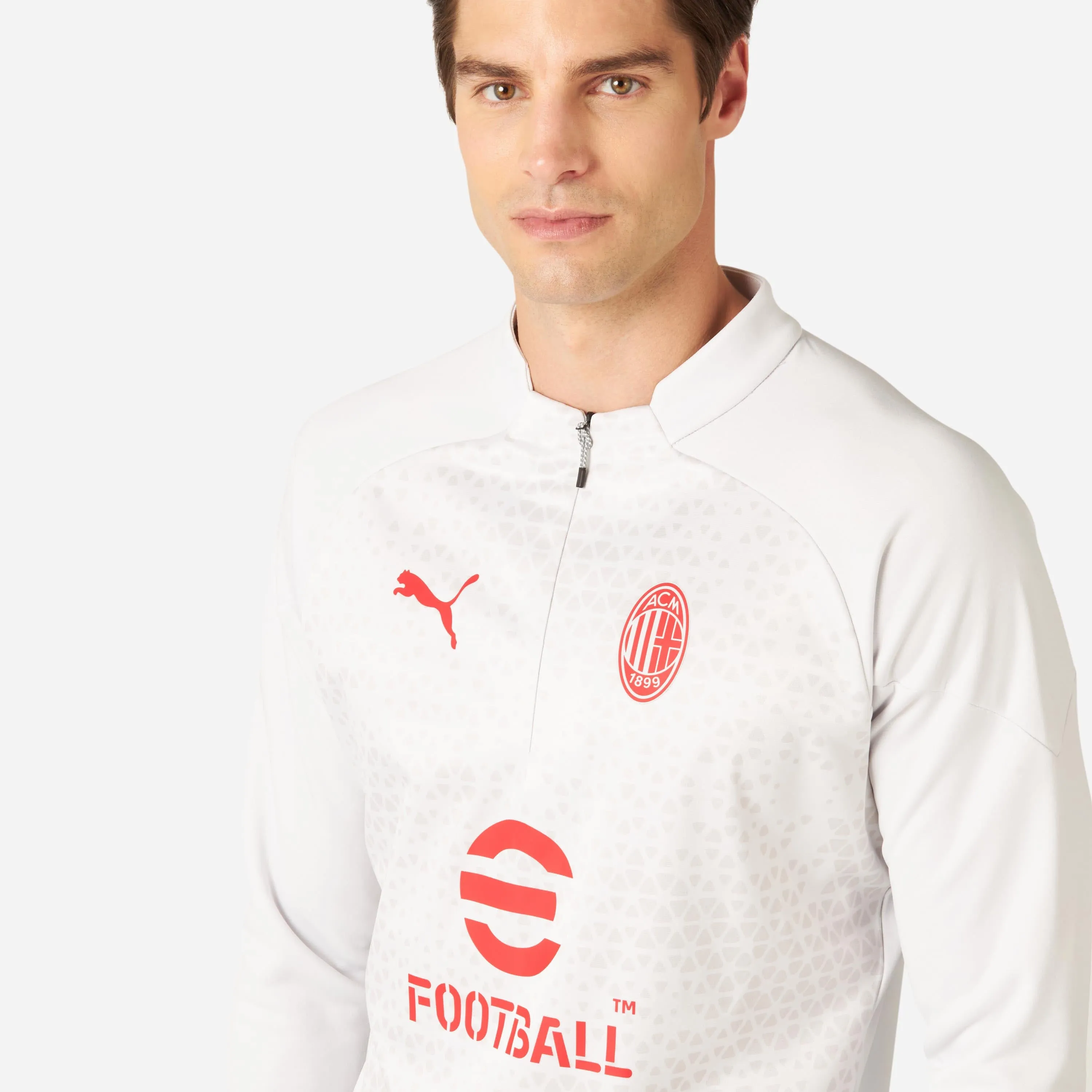 FELPA MILAN TRAINING 2023/24 CON ZIP A 1/4