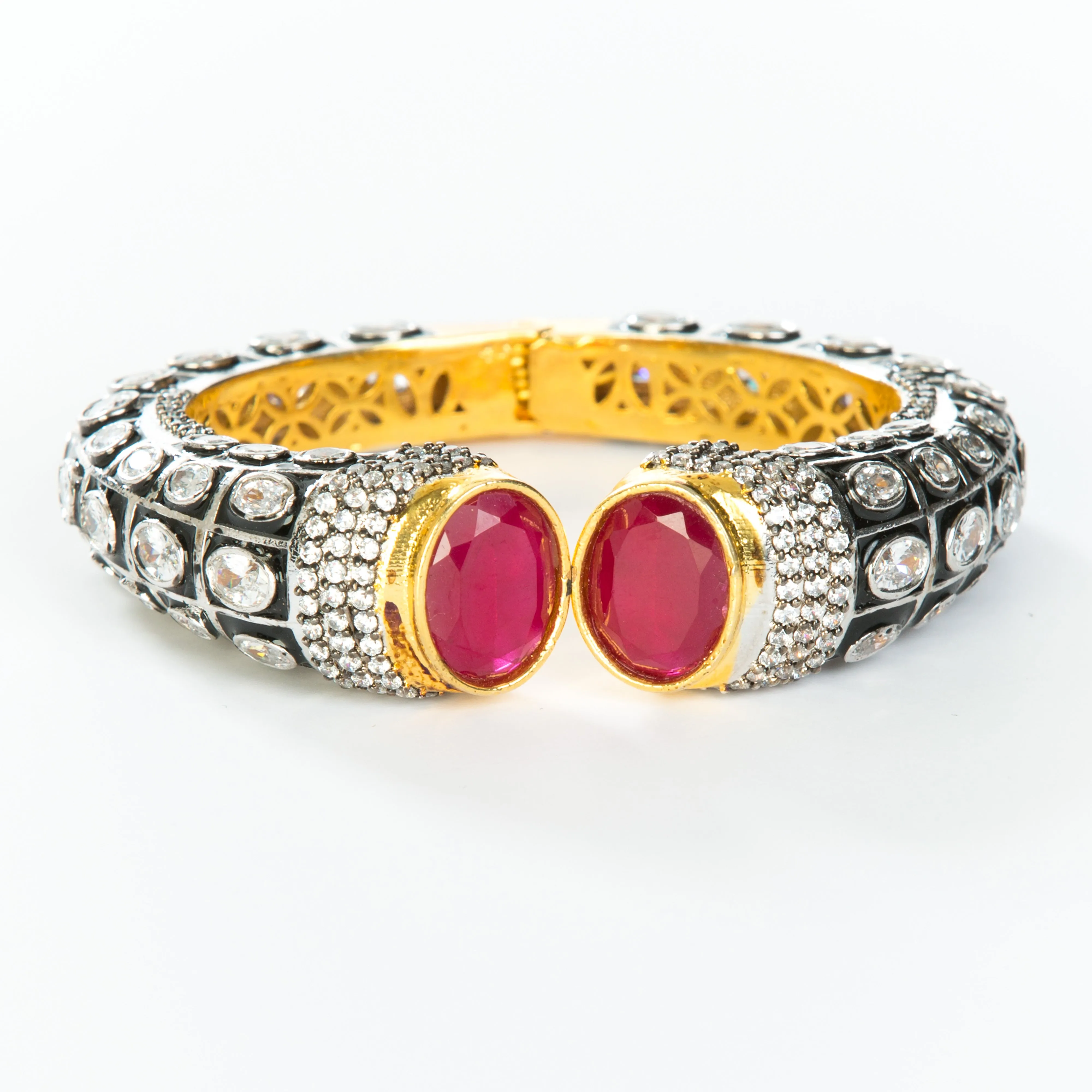 Frieda Cuff (Enamel & Red Stone)