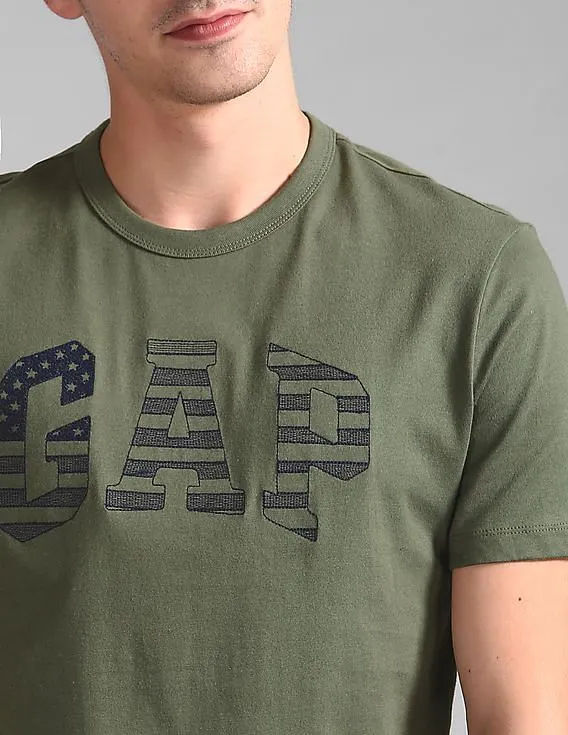 GAP Men Green Flag Logo Tee