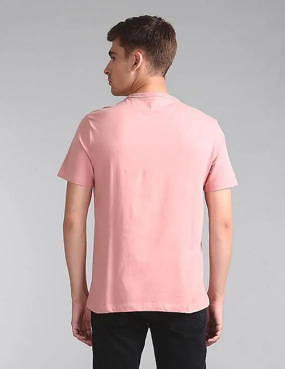 GAP Men Pink Flag Logo Tee