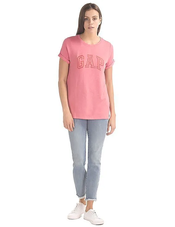 GAP Women Pink Softspun Logo Tee