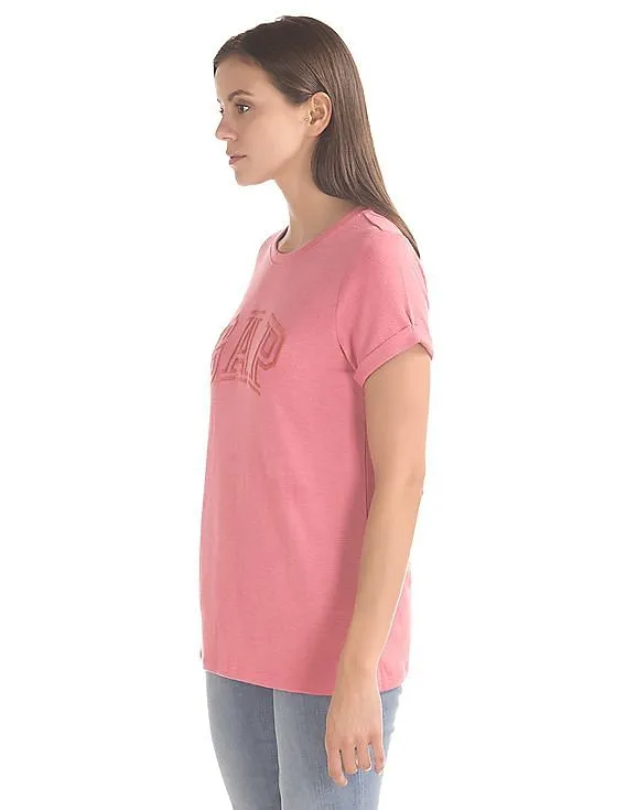 GAP Women Pink Softspun Logo Tee