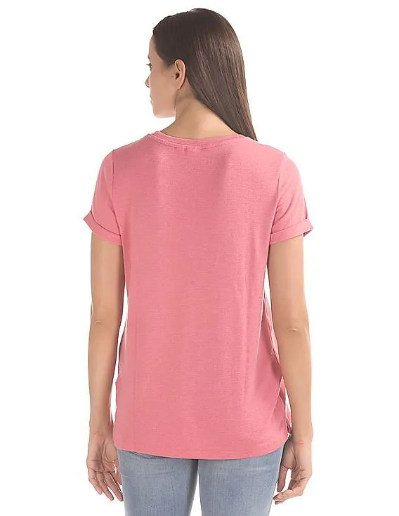 GAP Women Pink Softspun Logo Tee