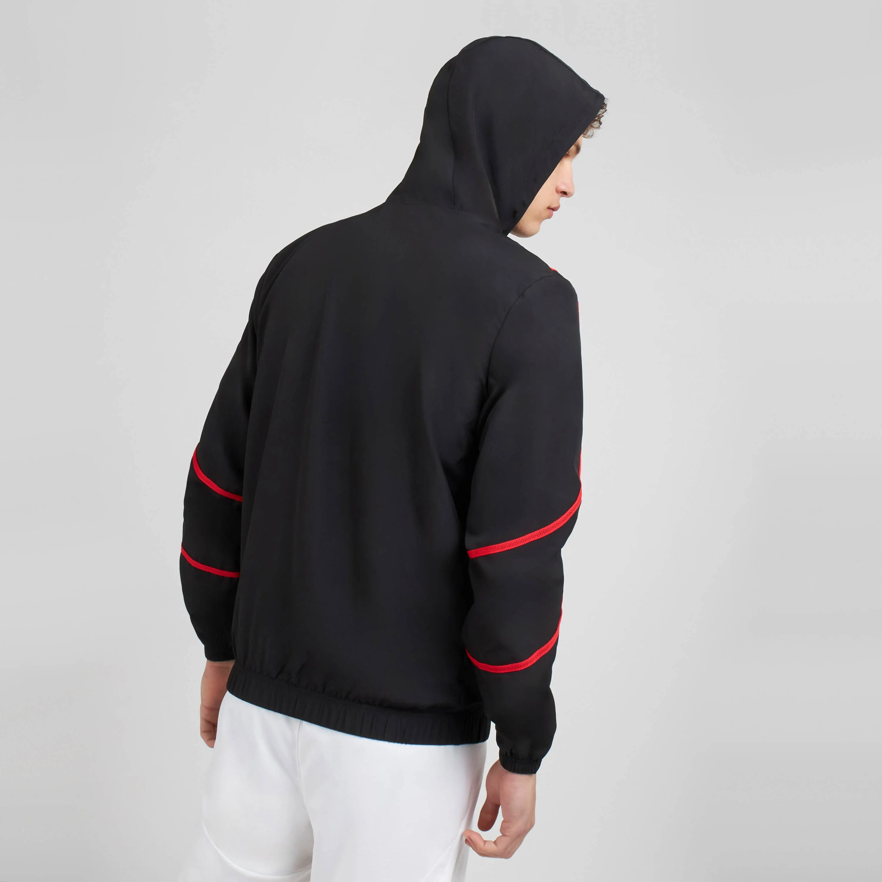 GIACCA MILAN PREMATCH 2024/25 CON ZIP E CAPPUCCIO