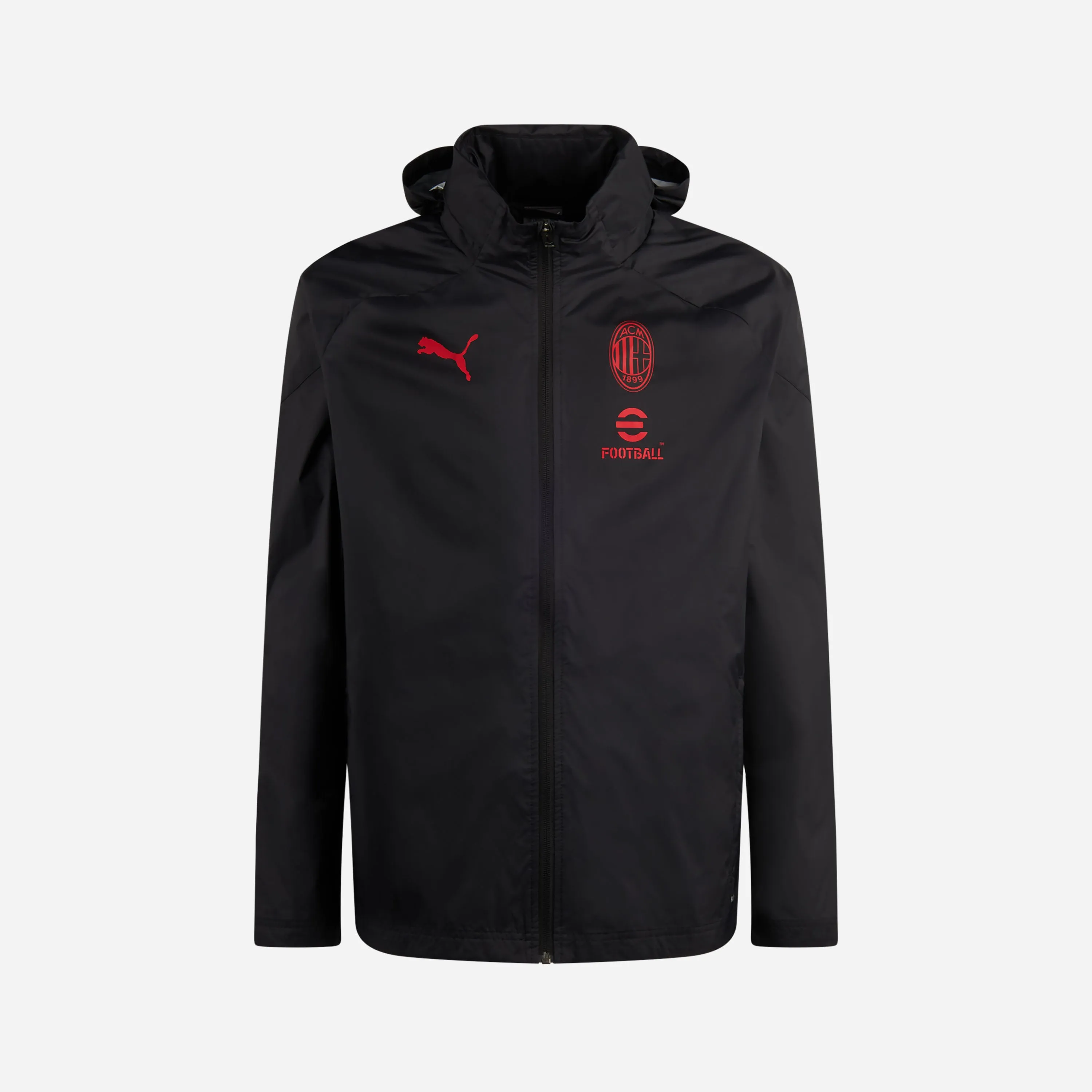 GIACCA MILAN TRAINING 2023/24 CON ZIP E CAPPUCCIO ESTRAIBILE