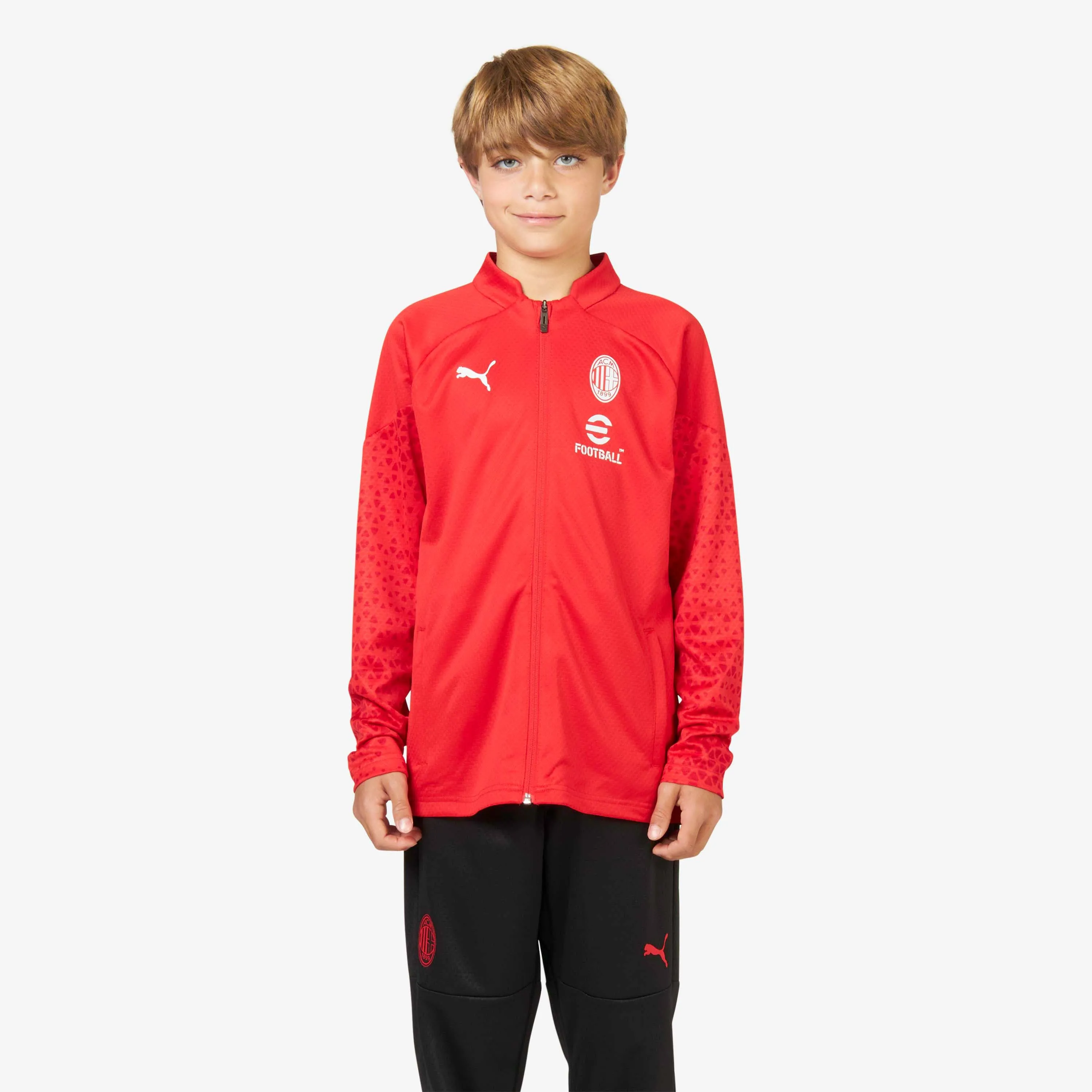 GIACCA MILAN TRAINING BAMBINO 2023/24 CON ZIP E TASCHE