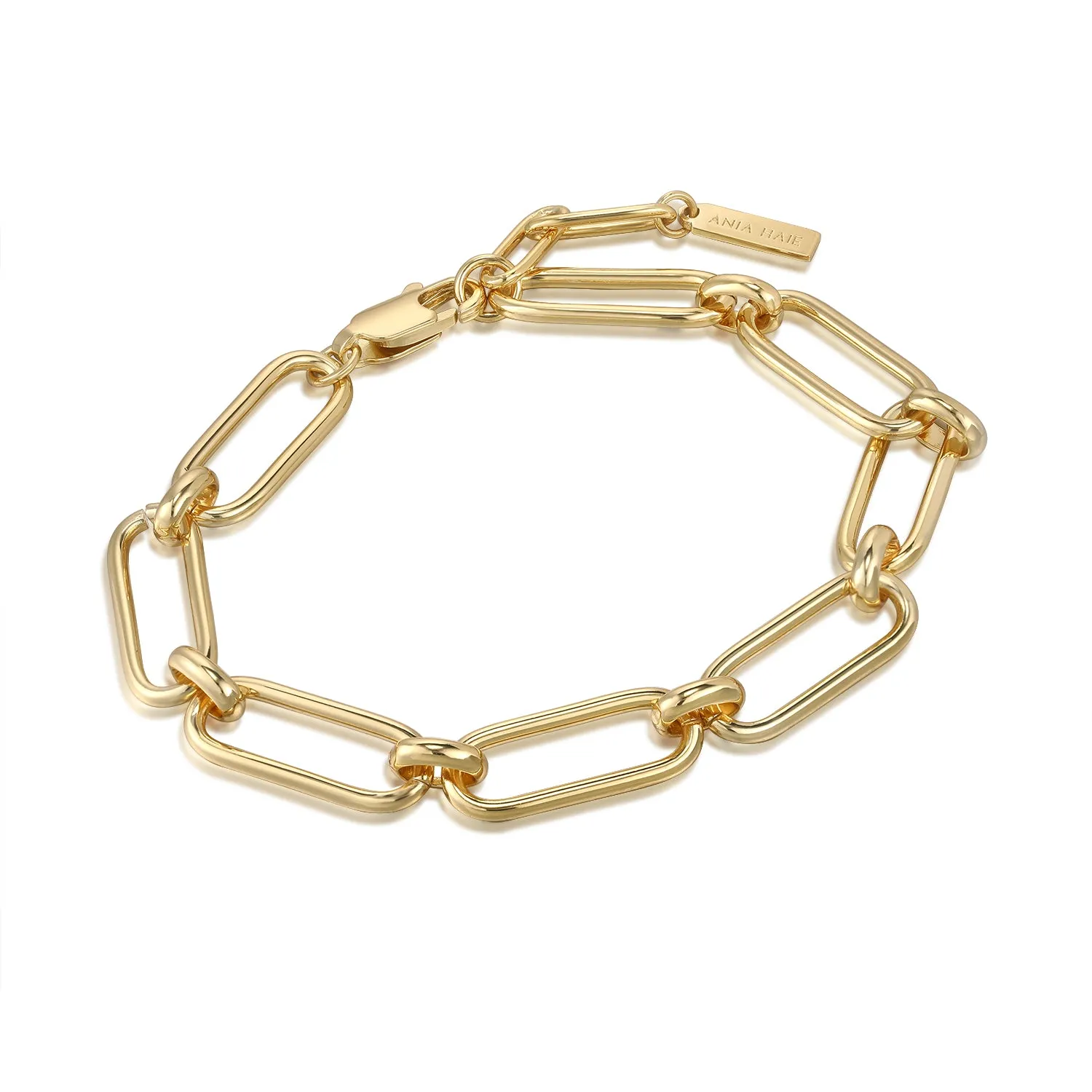 Gold Cable Connect Chunky Chain Bracelet